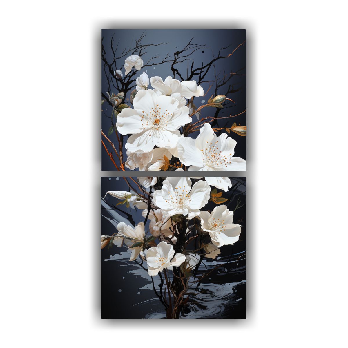 GENERICO - Cuadros Abstractos Estrellados De Hierbas De 30x60 Cm