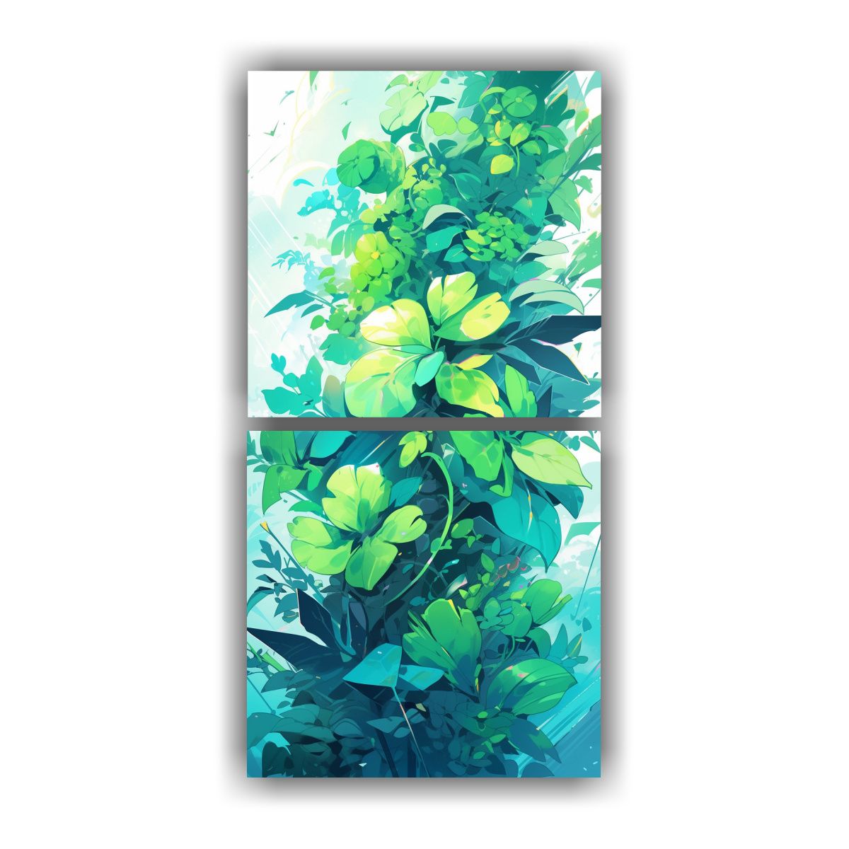 GENERICO - Pinturas Decorativas Set 2 Artes Movimiento 30x60 Cm