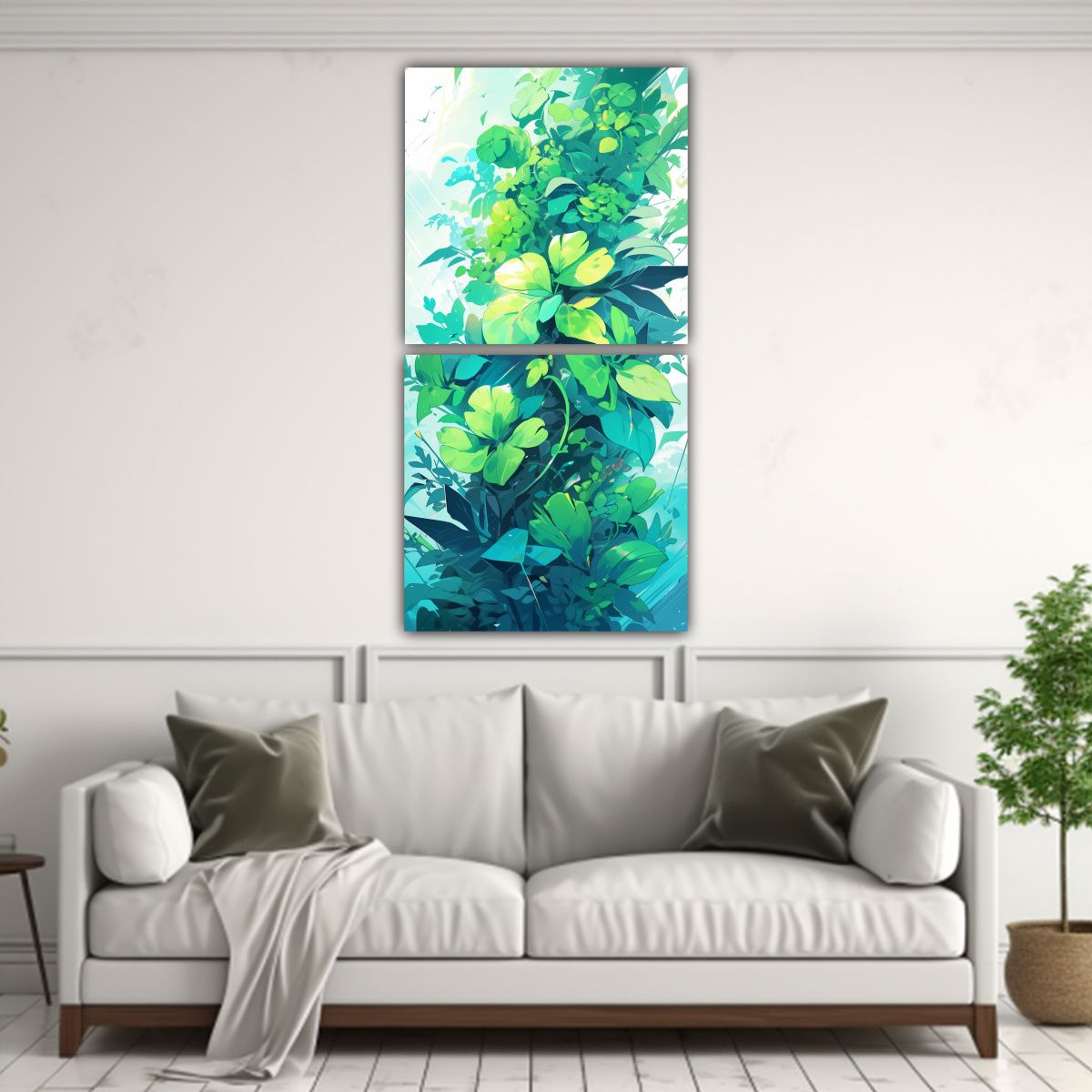 GENERICO - Pinturas Decorativas Set 2 Artes Movimiento 30x60 Cm