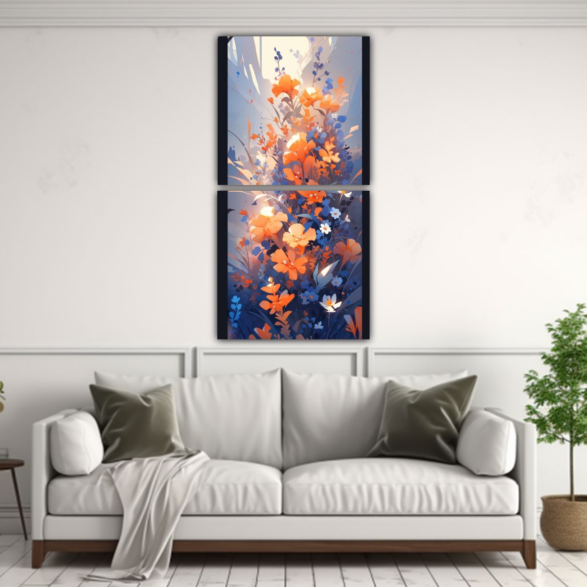GENERICO - Pinturas Decorativas Con Inspiración En Naranja 20x40 Cm