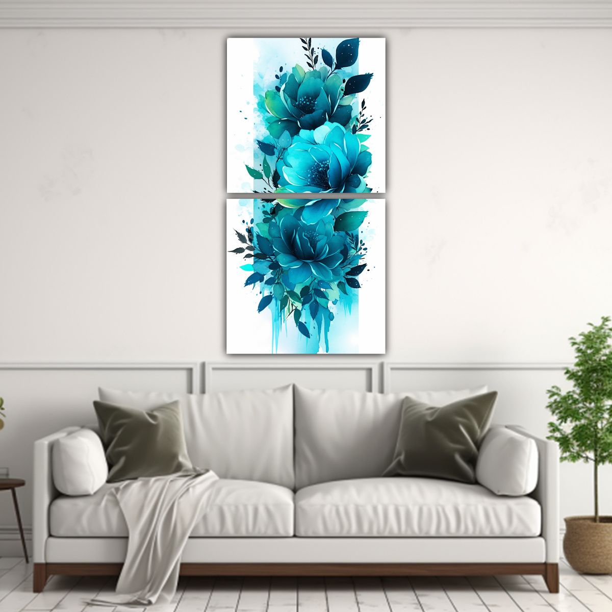 GENERICO - Pinturas Decorativas Set 2 Cuadro Conceptual En 60x120 Cm