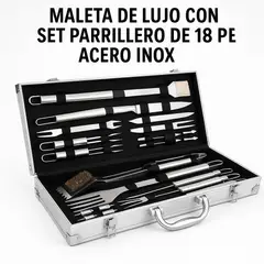 MOVI - Kit Parrillero Profesional Acero Inoxidable con Maleta