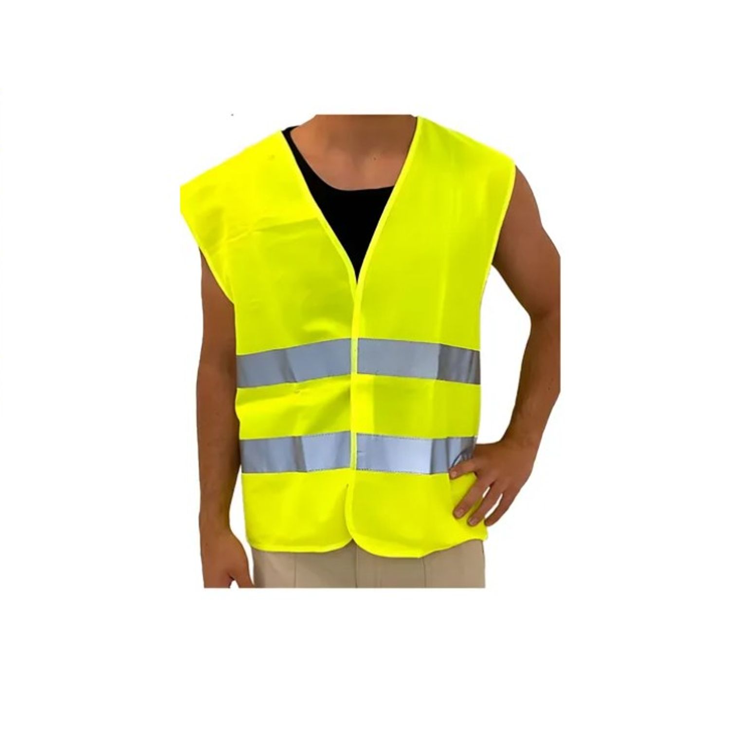 GENERICO Chaleco Reflectante Seguridad Amarillo Reglamentario