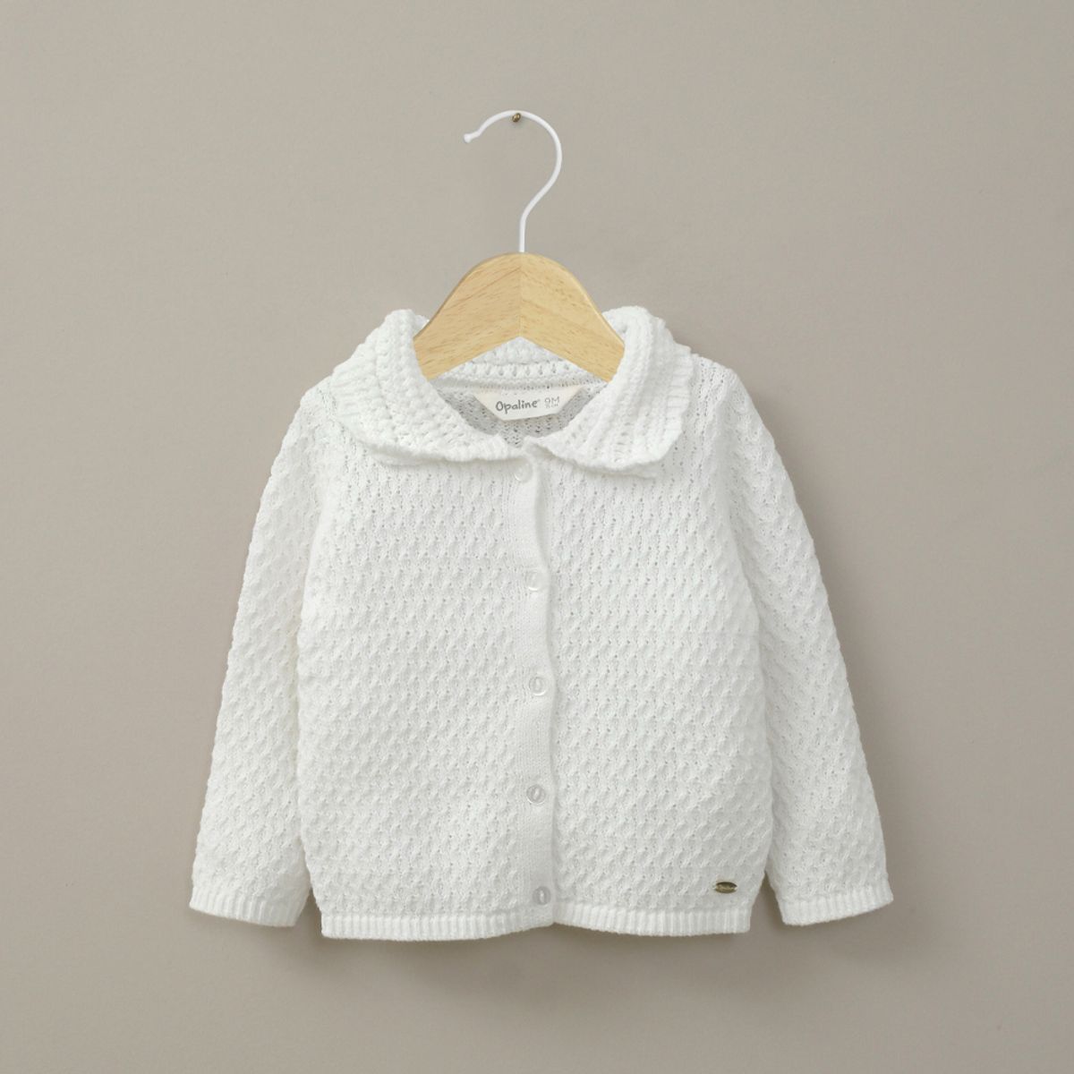 OPALINE - Chaleco crema de niña