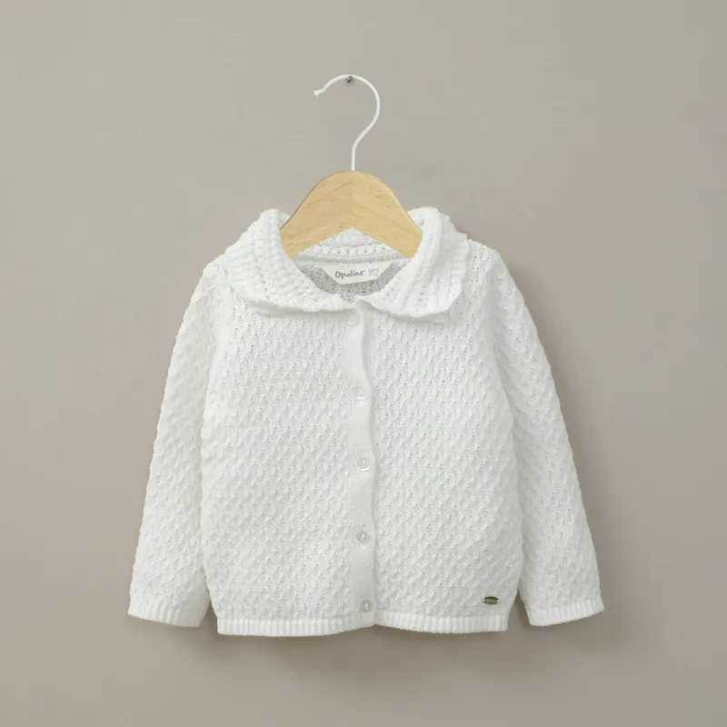OPALINE - Chaleco crema de niña