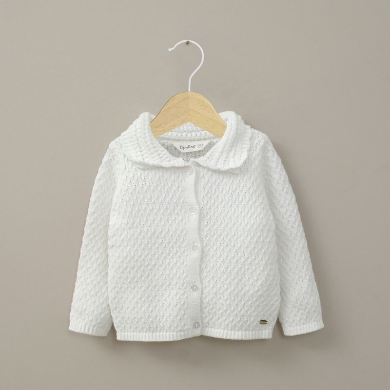 OPALINE - Chaleco crema de niña