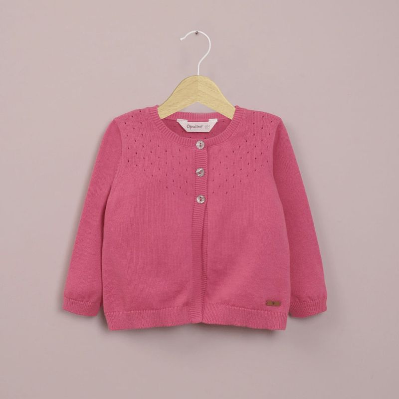 OPALINE - Chaleco fucsia de niña 40796