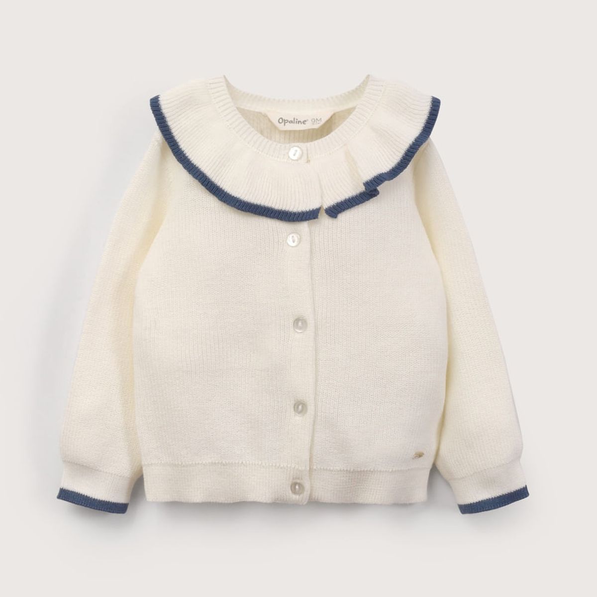 OPALINE - Chaleco blanco con cuello de niña 40793