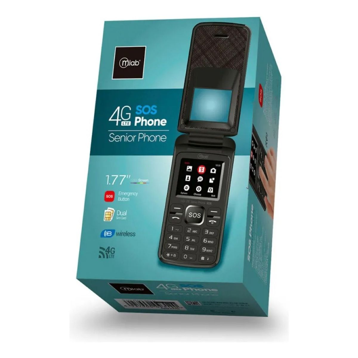 MLAB - Mlab Celular Senior Shell 4g Sos 1,8 Negro