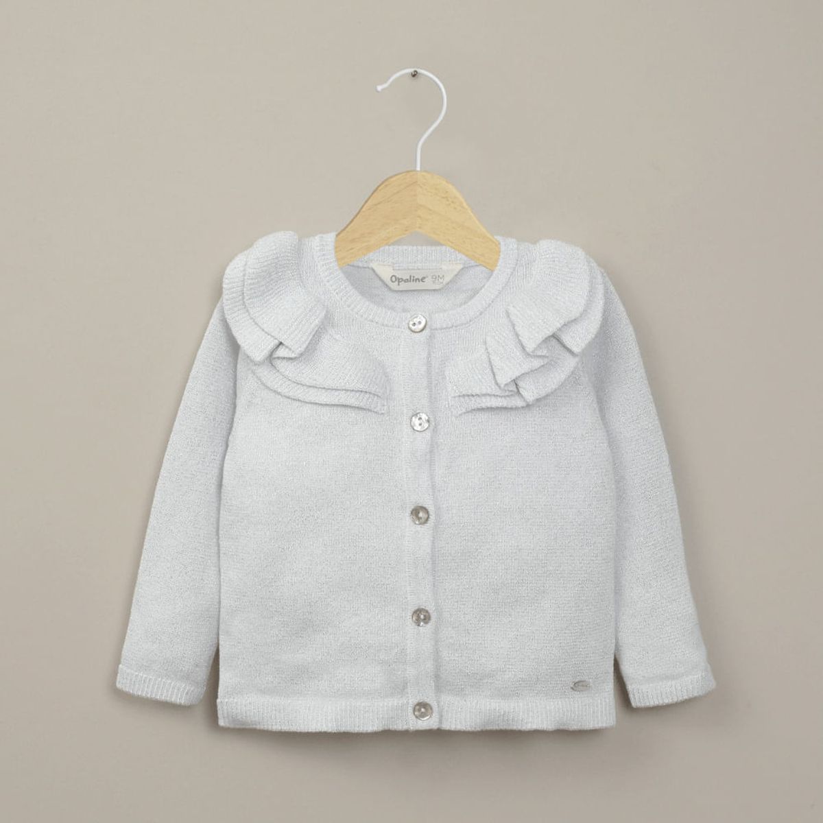 OPALINE - Chaleco gris de niña 40798