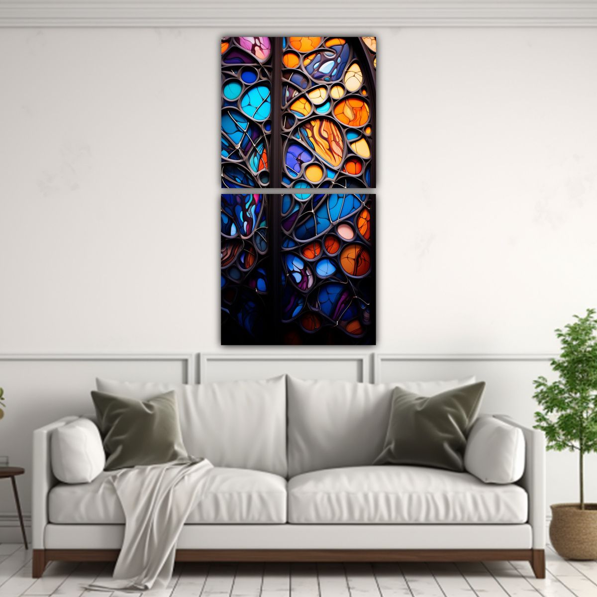 GENERICO - Cuadros Concepto Actuales Con Patrones Abstractos 20x40 Cm