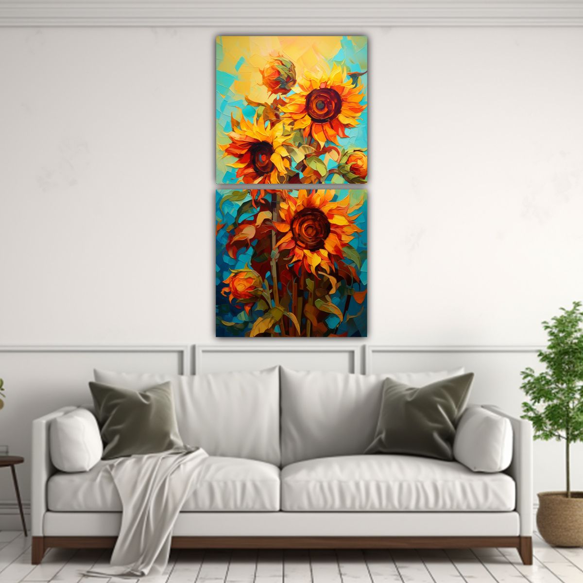 GENERICO - Cuadros Inspirados En Van Gogh Interpretación 50x100 Cm