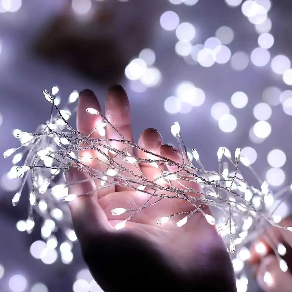 GENERICO - Luces Lineales Racimo 400 LED 10m Alambre Hada Blanco 0076