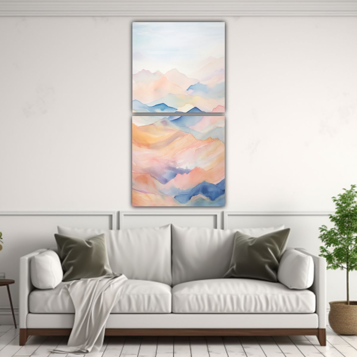 GENERICO - Pinturas Decorativas De Paisaje Montañoso Moderno 40x80 Cm