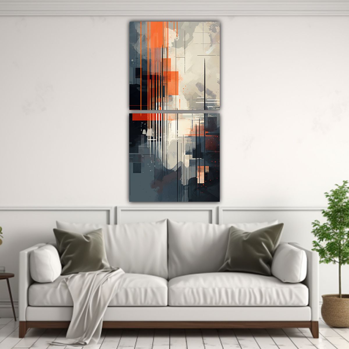 GENERICO - Lienzos Decorativo Temática Abstracto Estilo 40x80 Cm