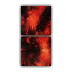 GENERICO - 2 Cuadros De Decoración De Bellas Artes Acuarela 50x100 Cm