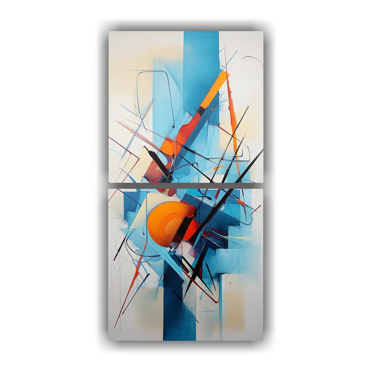 GENERICO - Cuadros Abstractos Acuarela Exuberantes En 50x100 Cm