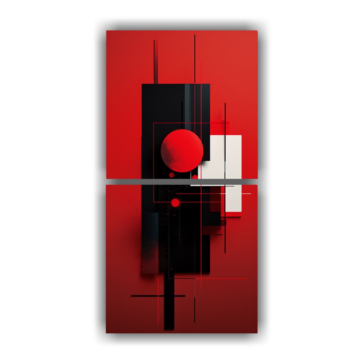 GENERICO - Cuadros Abstractos Minimalistas Bastidor De 20x40 Cm