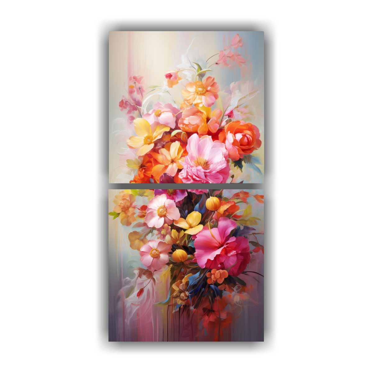 GENERICO - Cuadros De Flores Modernos Abstractos Para 20x40 Cm