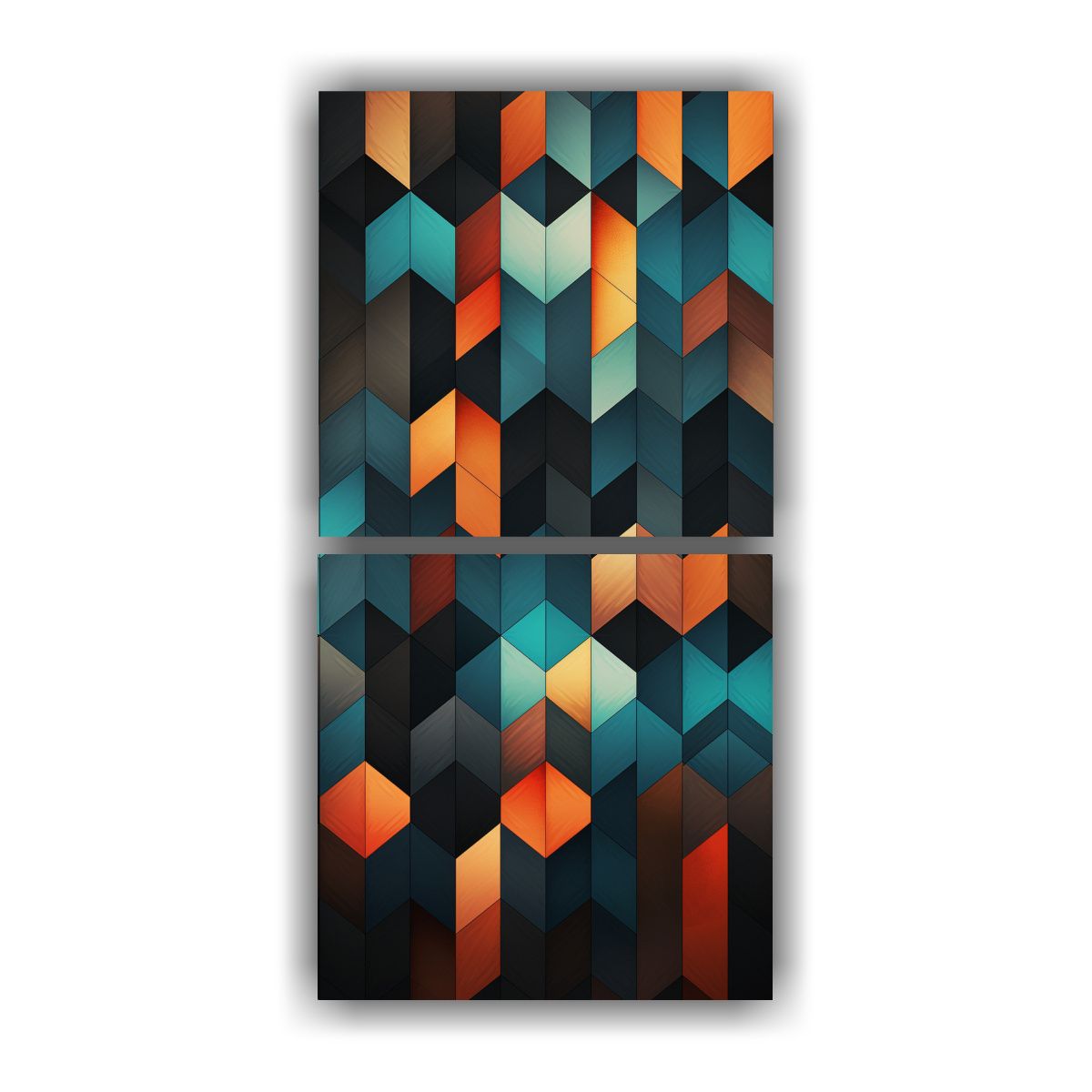 GENERICO - Pinturas Decorativas Con Patrón Geométrico 60x120 Cm