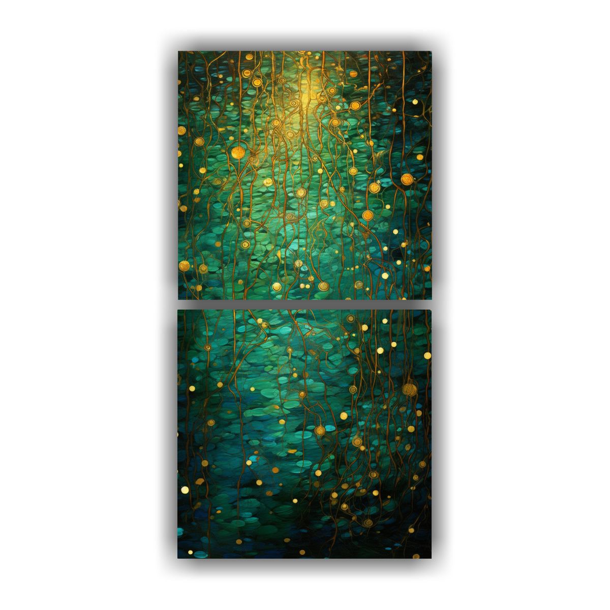 GENERICO - Pintura Original Estilo Puntillismo Luminoso 20x40 Cm