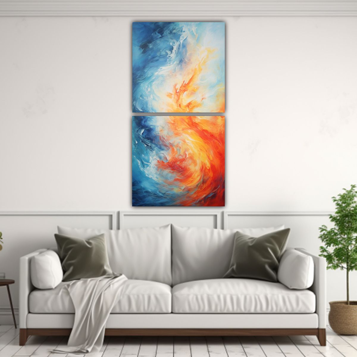 GENERICO - Pintura Abstracta En Bastidor De Madera La Danza 50x100 Cm