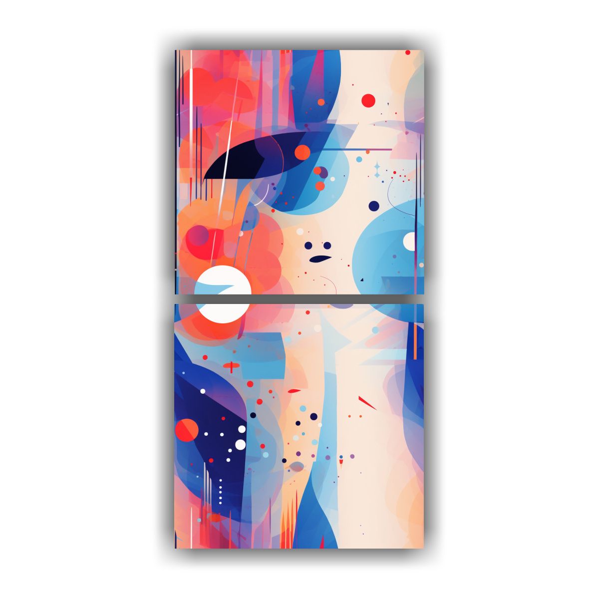 GENERICO - Dos Cuadros Abstractos Detalle John Harris 30x60 Cm