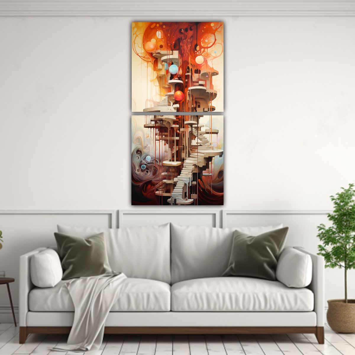 GENERICO - Pinturas Decorativas Abstractas Que Forman Capas 50x100 Cm
