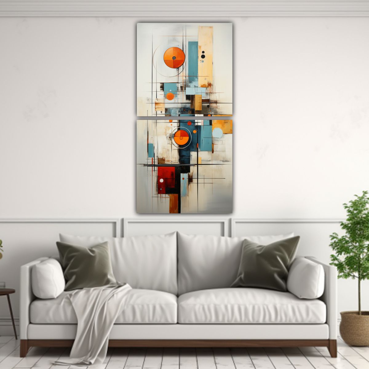 GENERICO - Pinturas Abstractas De Decoración Estilo 20x40 Cm