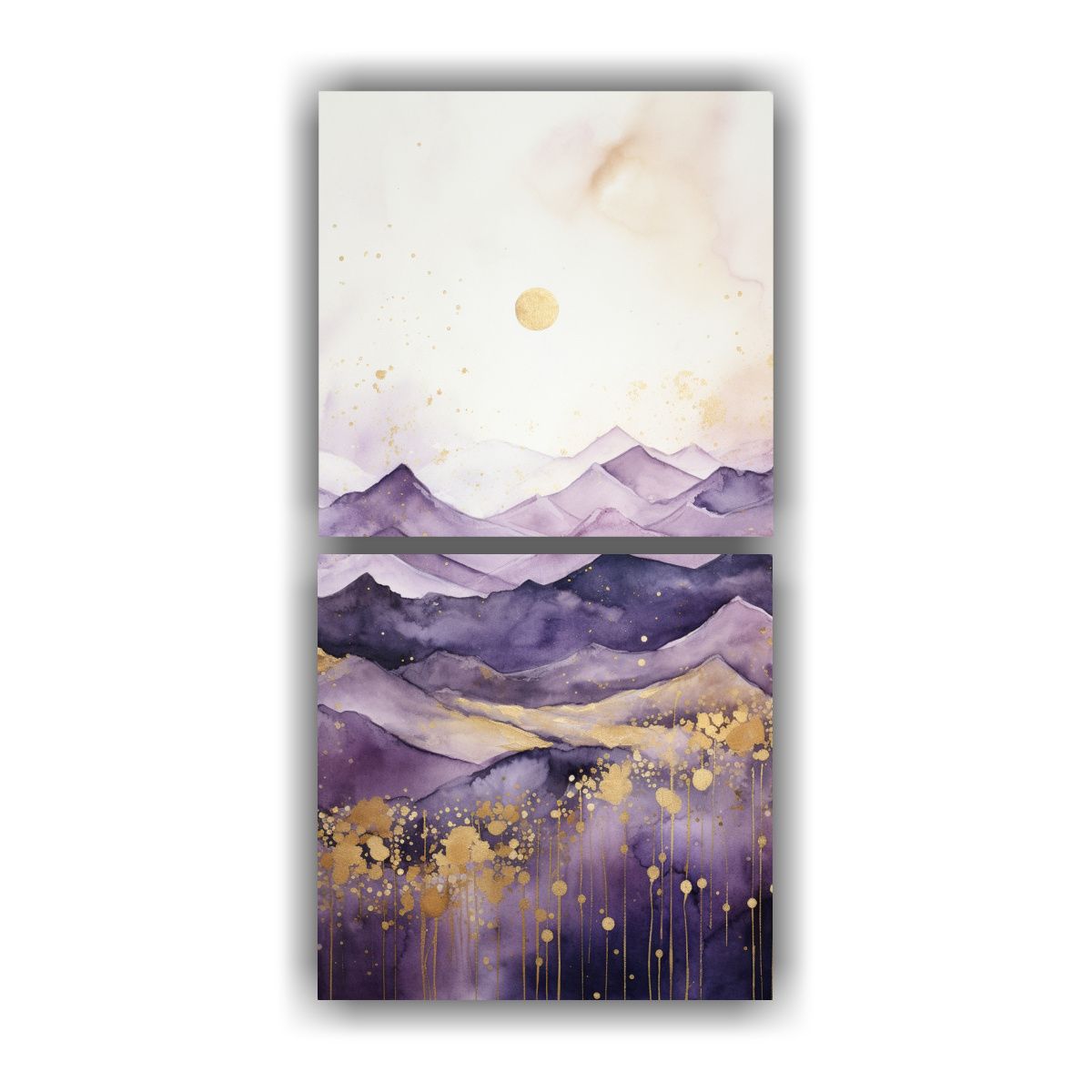 GENERICO - Paisaje De Montaña Con Estilo Elegante Set 2 20x40 Cm