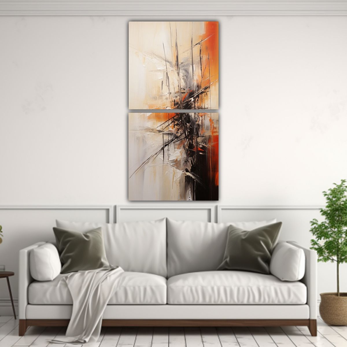 GENERICO - Cuadros Tela Canvas Abstractos Gama De Colores 20x40 Cm