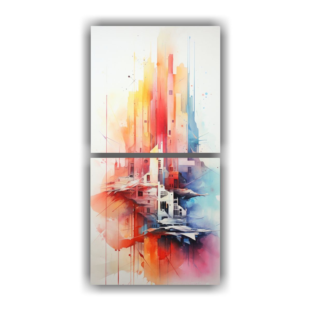 GENERICO - Artes De Pared Fotografía Abstracta Acuarela 30x60 Cm