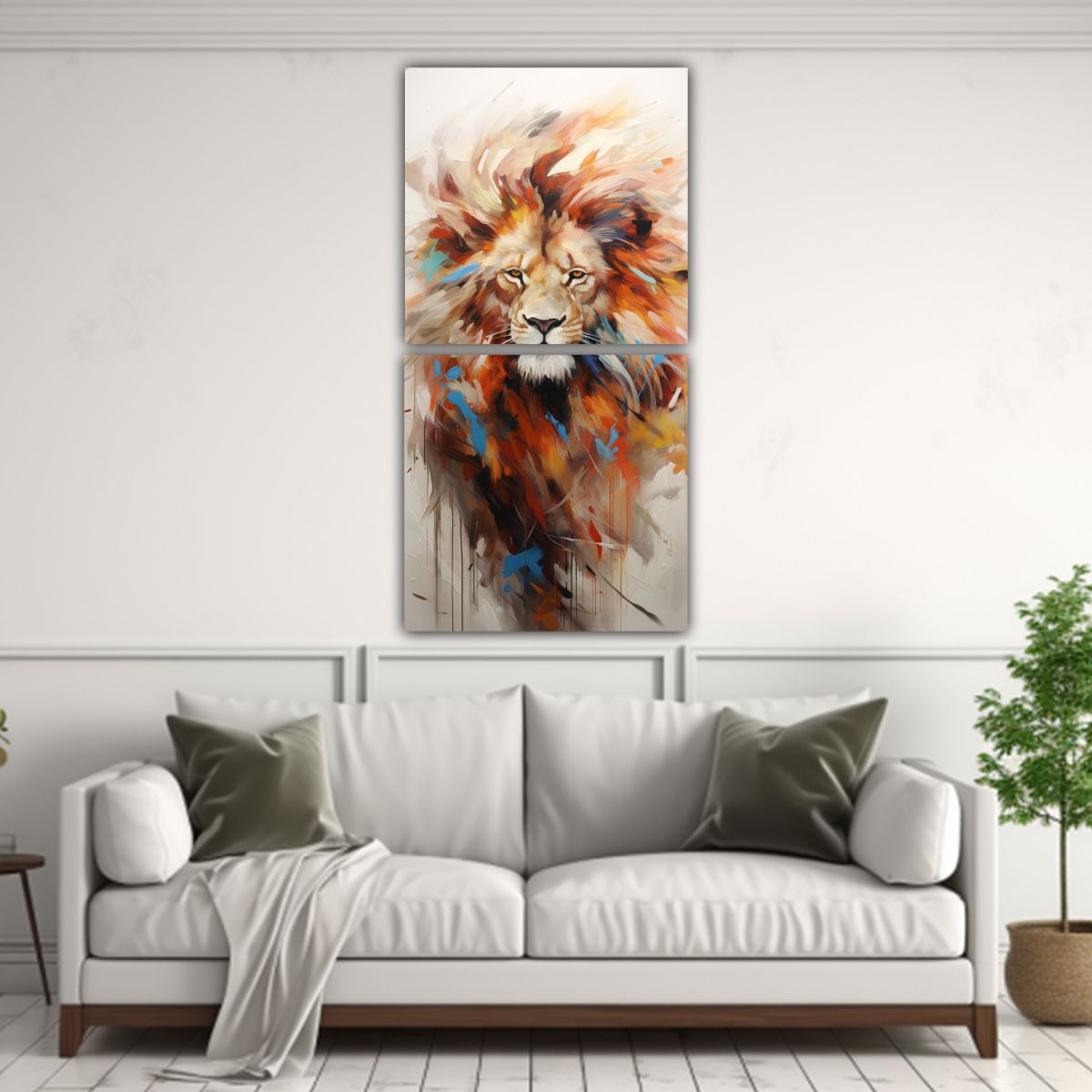 GENERICO - Pinturas Animales Abstractos Para Decoración 40x80 Cm