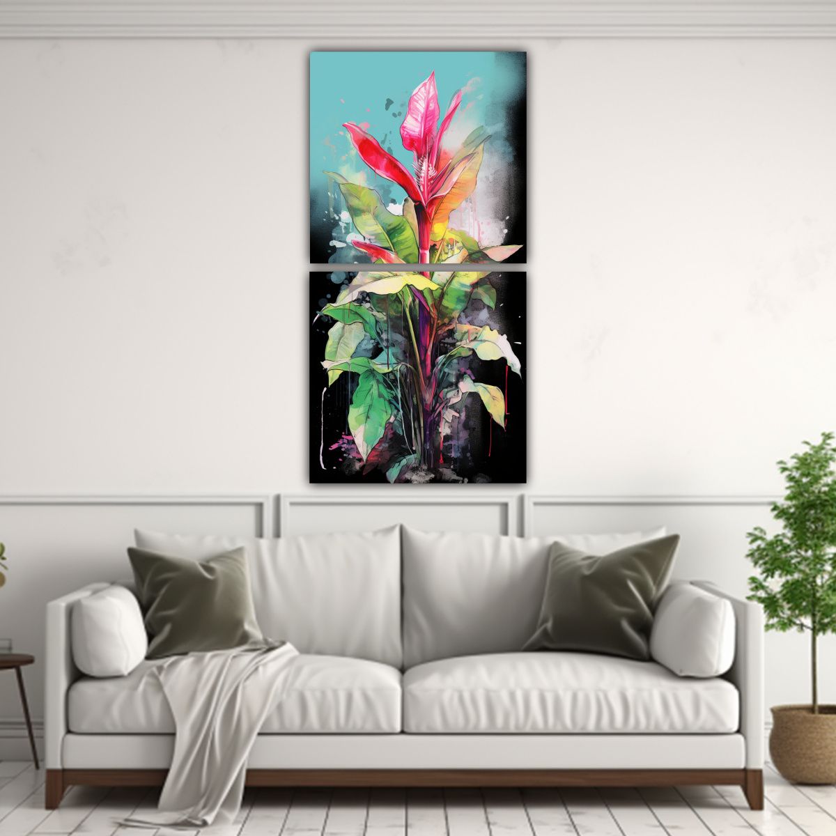 GENERICO - Pinturas Decorativas De Dos Lienzos Fotografía 50x100 Cm