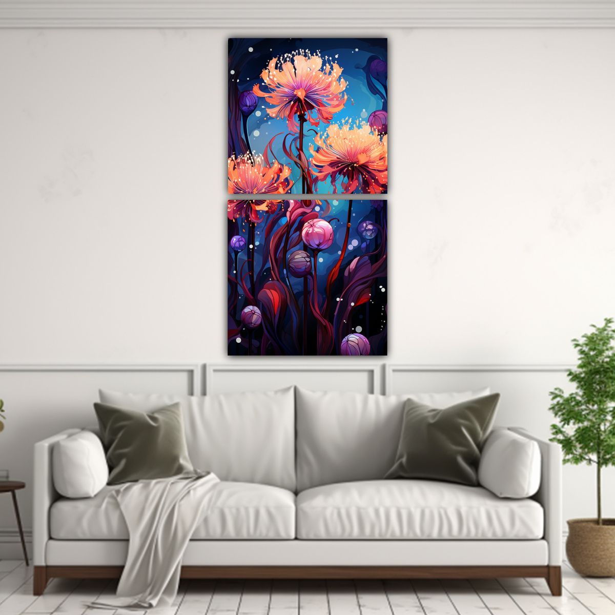 GENERICO - Pinturas De Pared Inspiradoras De Coneflower En 40x80 Cm