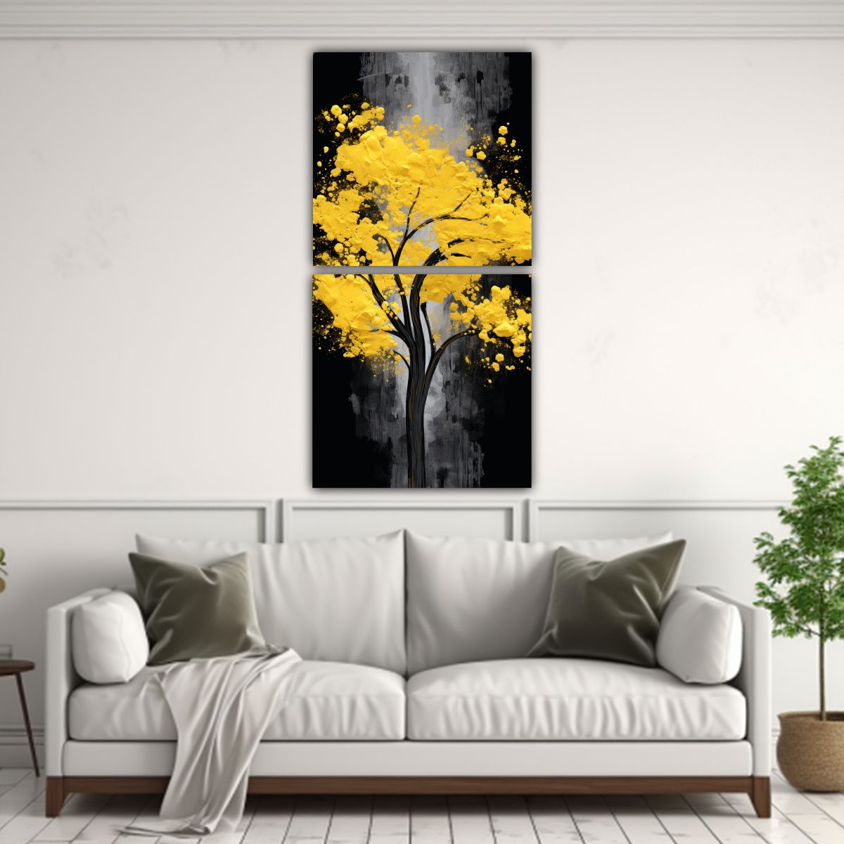 GENERICO - Cuadro Bastidor Inspirador Árbol Algodonero En 20x40 Cm