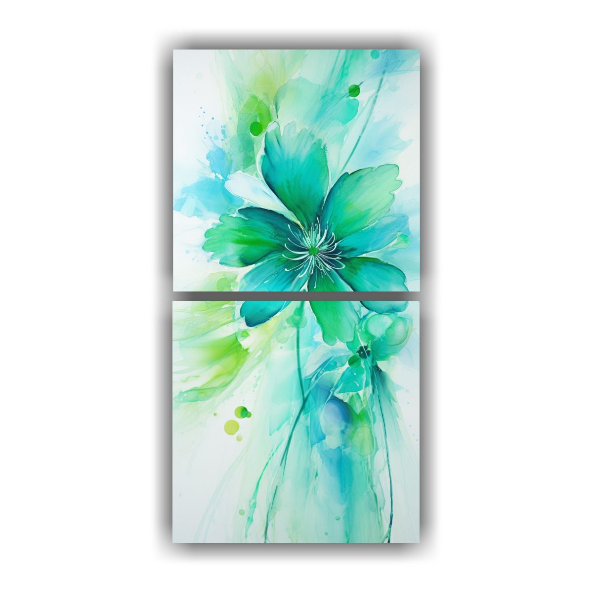 GENERICO - Pinturas De Decoración Arte De Pared En Verdes 50x100 Cm