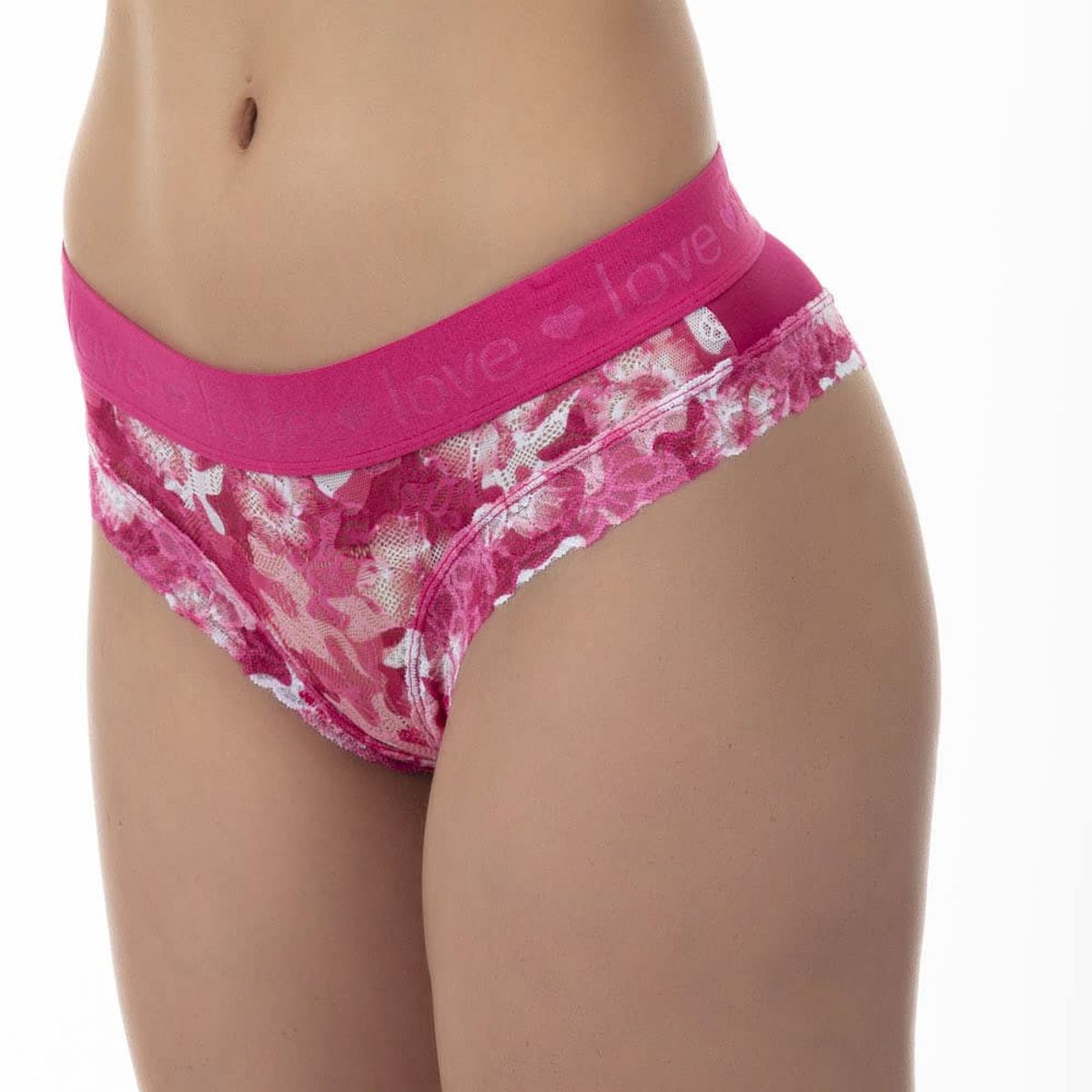 LADY GENNY - Pantaleta De Encaje Con Malla