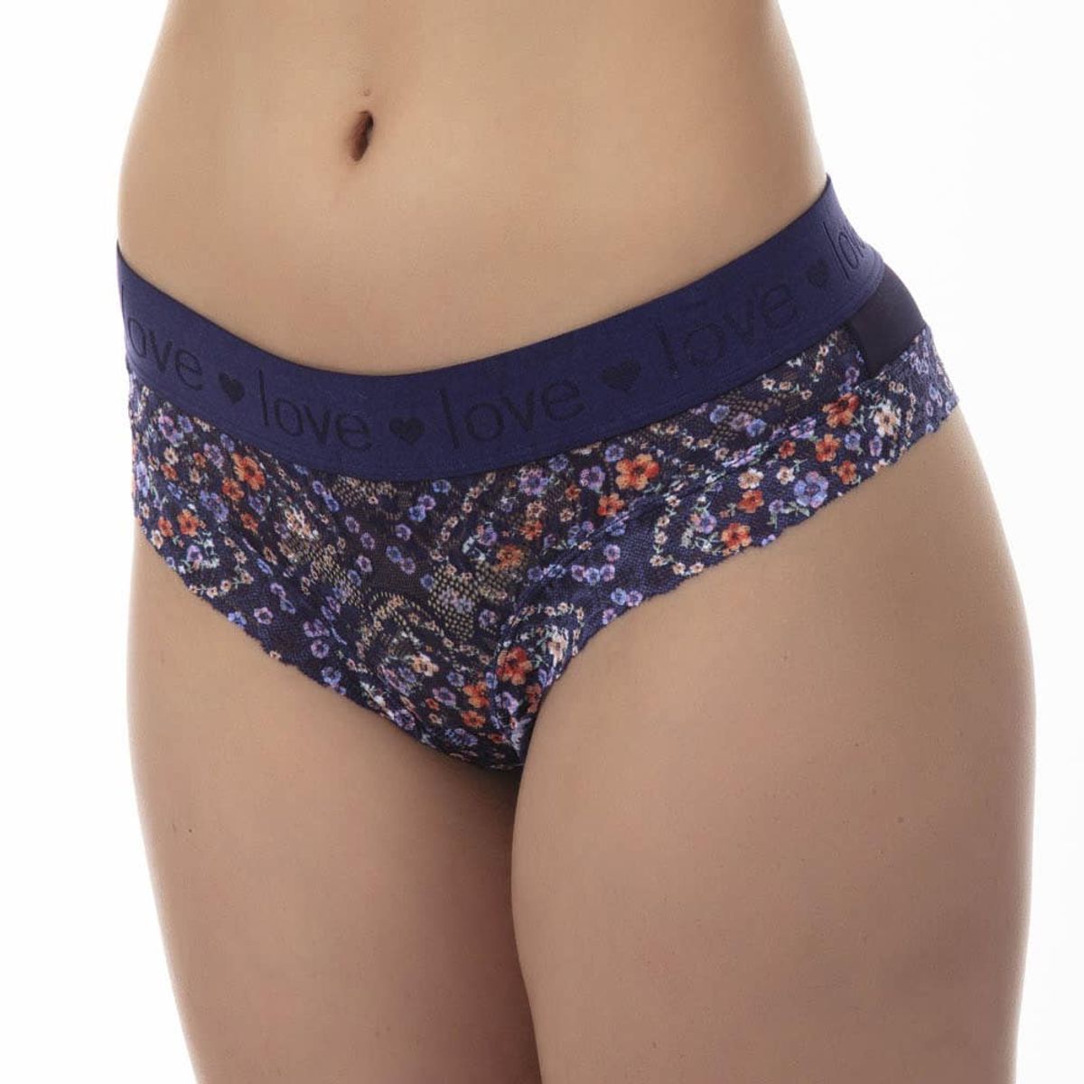 LADY GENNY - Pantaleta De Encaje Con Malla