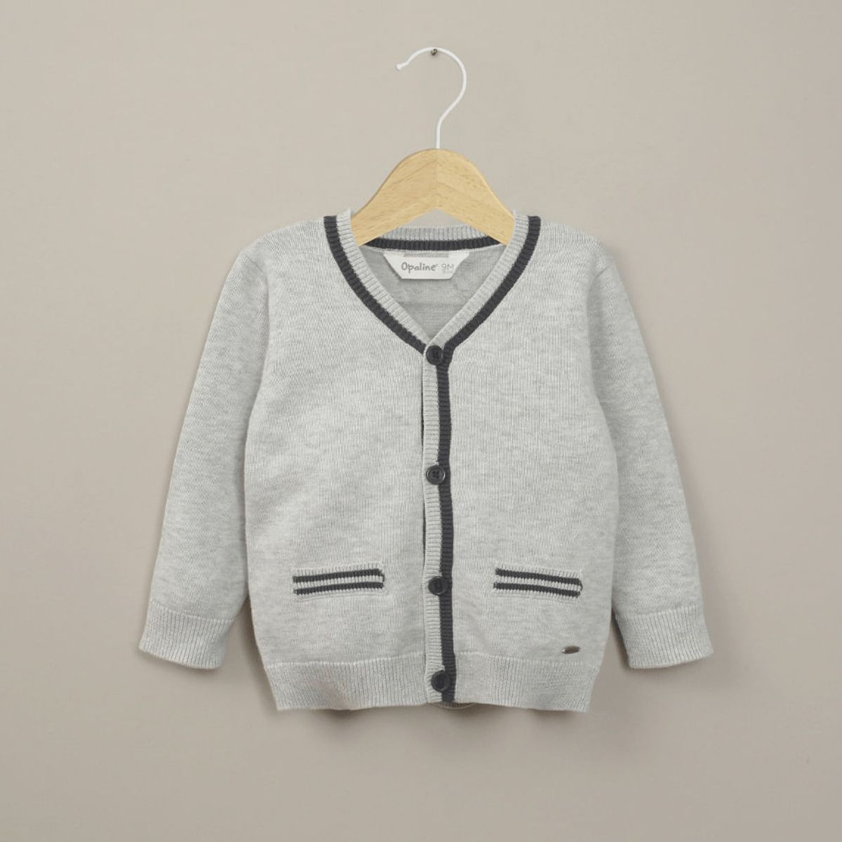 OPALINE - Chaleco gris de niño 40799