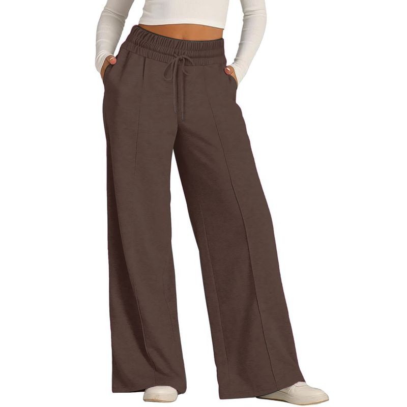 AGW - Pantalón Buzo Algodón Palazzo Tela Ligera Verano Elasticados Wide Leg