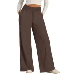 AGW - Pantalón Buzo Algodón Palazzo Tela Ligera Verano Elasticados Wide Leg