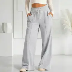 AGW - Pantalón Buzo Verano Algodón Palazzo Elasticados Wide Leg - Pretina Ancha
