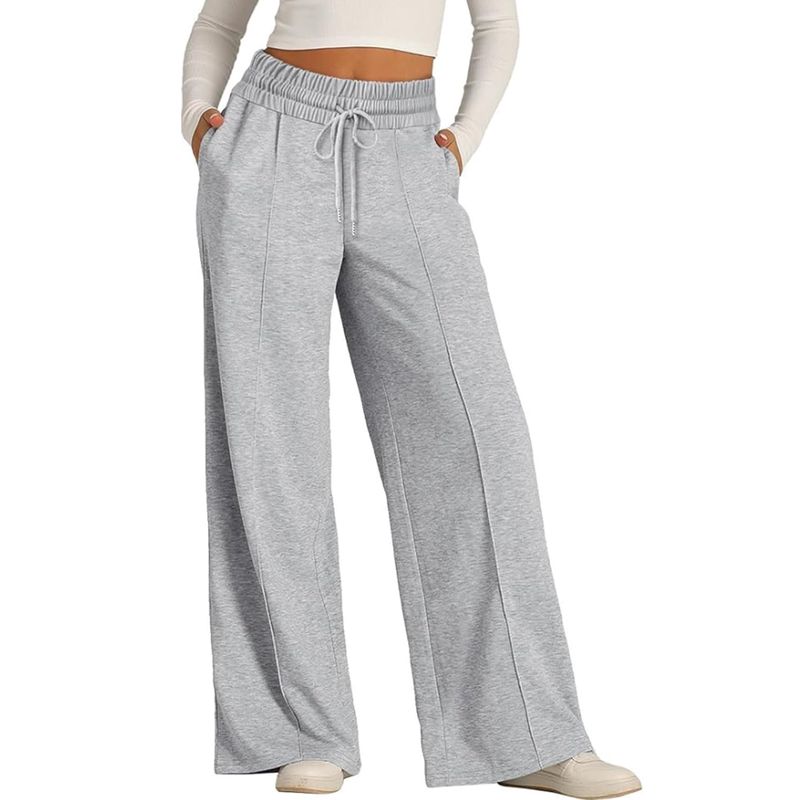 AGW - Pantalón Buzo Algodón Palazzo Tela Ligera Verano Elasticados Wide Leg