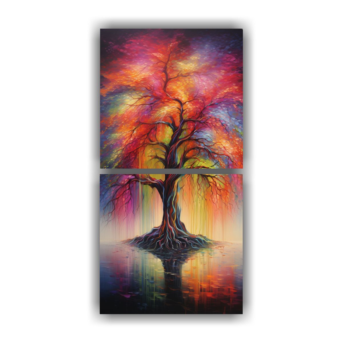 GENERICO - Cuadro Vanguardia Naturaleza Viva A Willow Tree 50x100 Cm