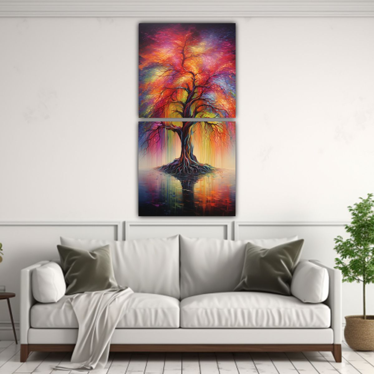 GENERICO - Cuadro Vanguardia Naturaleza Viva A Willow Tree 30x60 Cm
