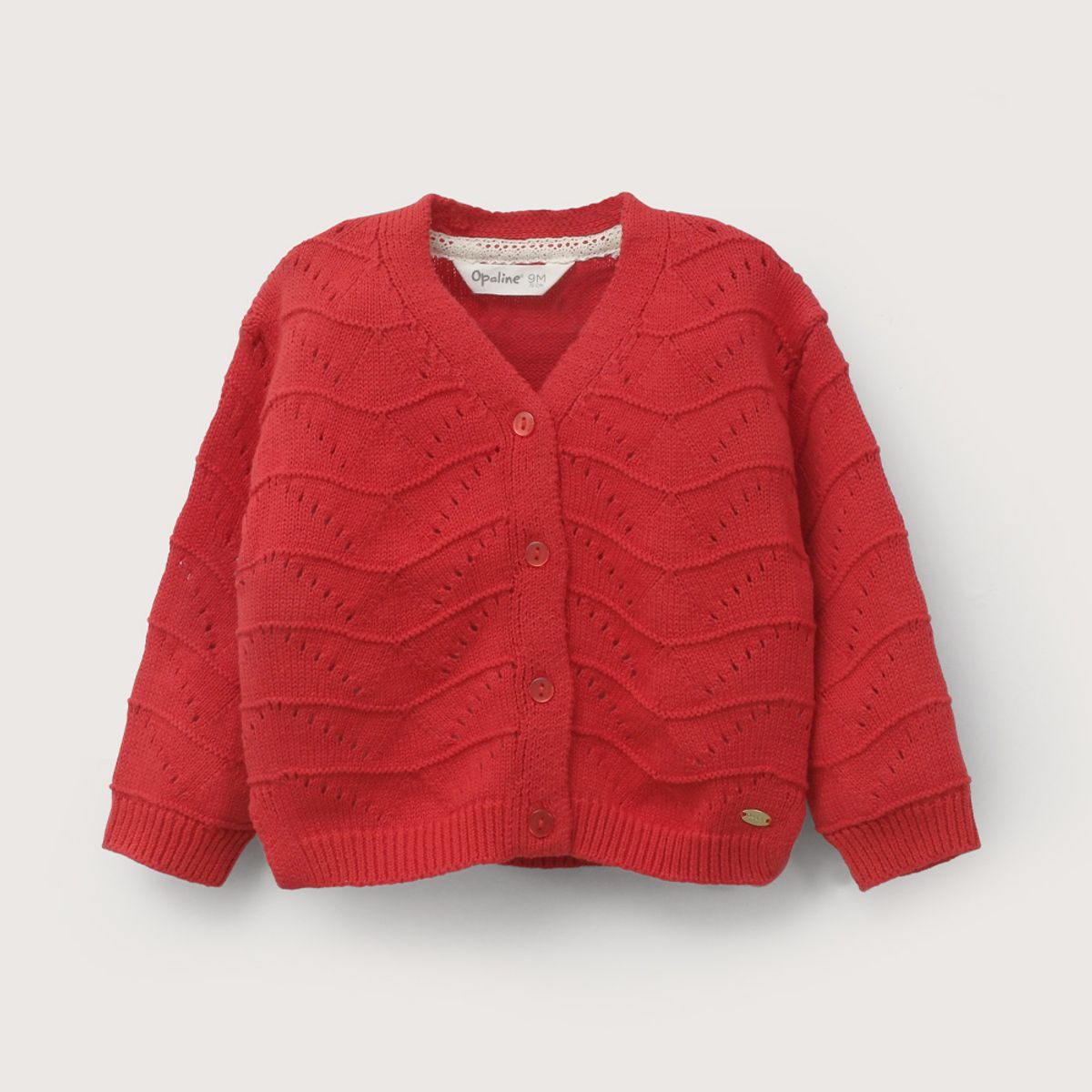 OPALINE - Chaleco rojo de niña