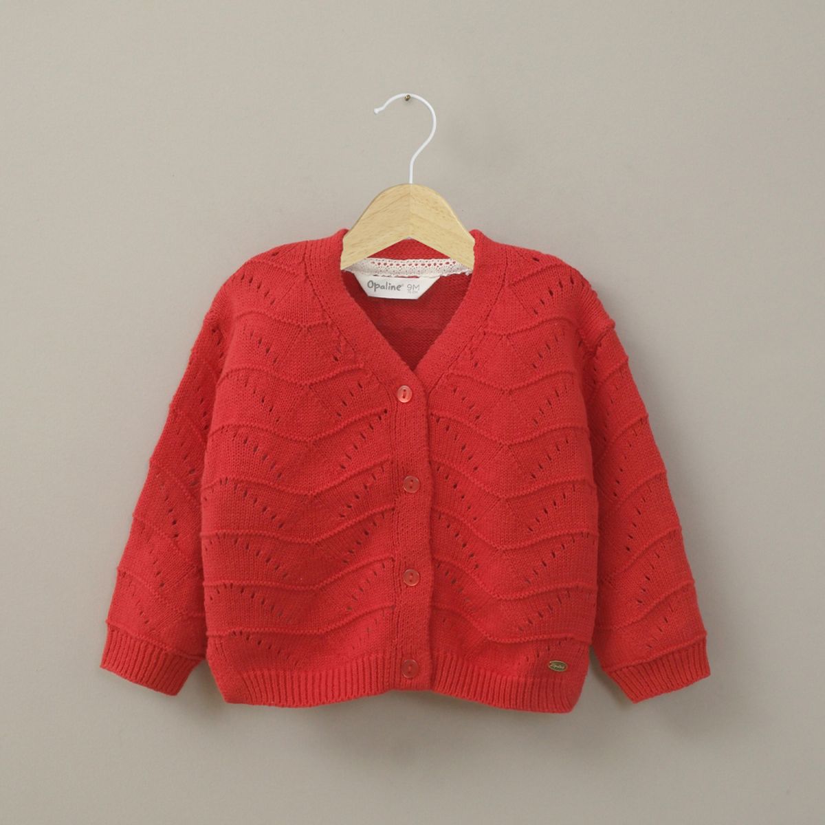 OPALINE - Chaleco rojo de niña