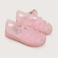 Sandalia primeros pasos aqua rosada de niña