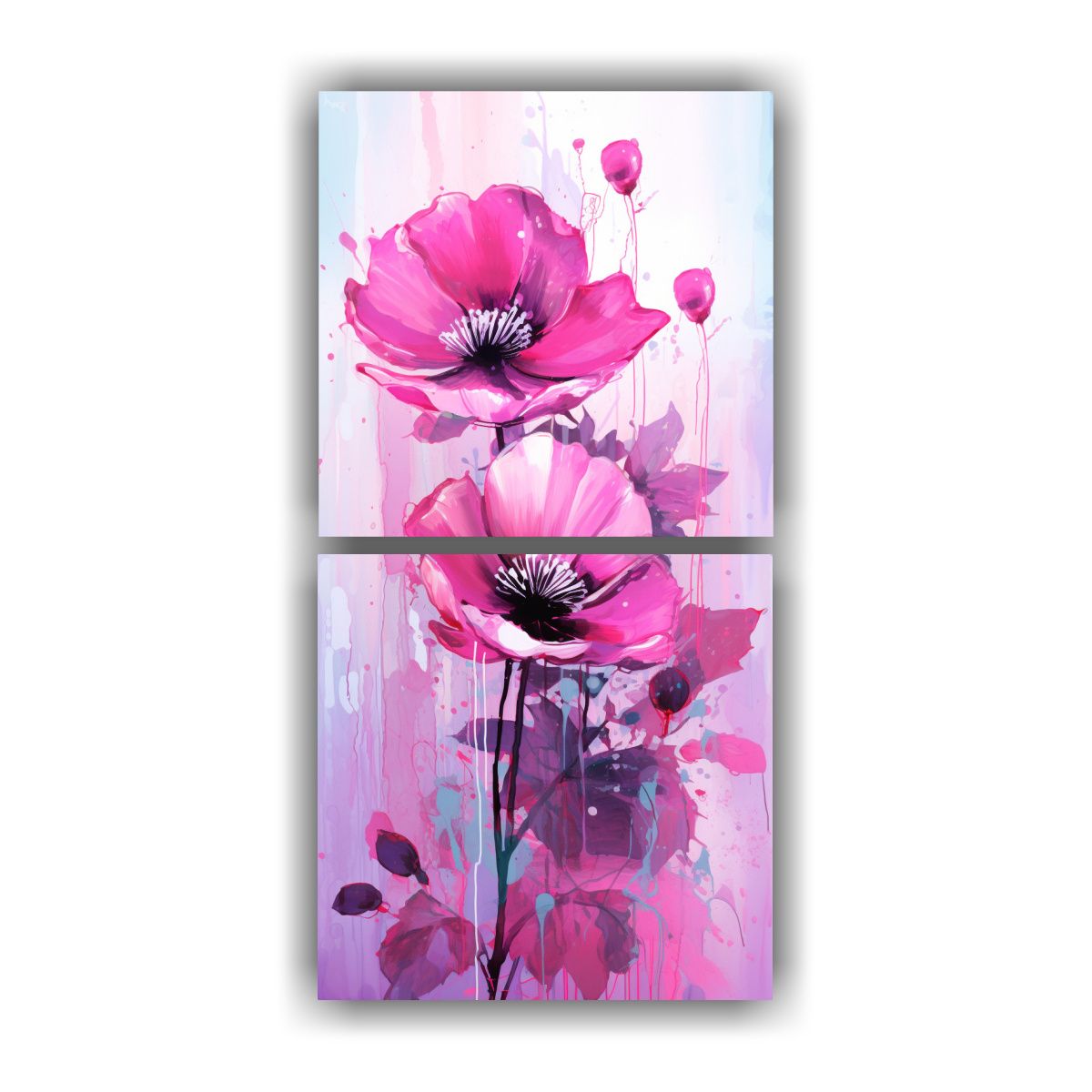 GENERICO - Pinturas Decorativas Dos Cuadros Finas Lineas 30x60 Cm